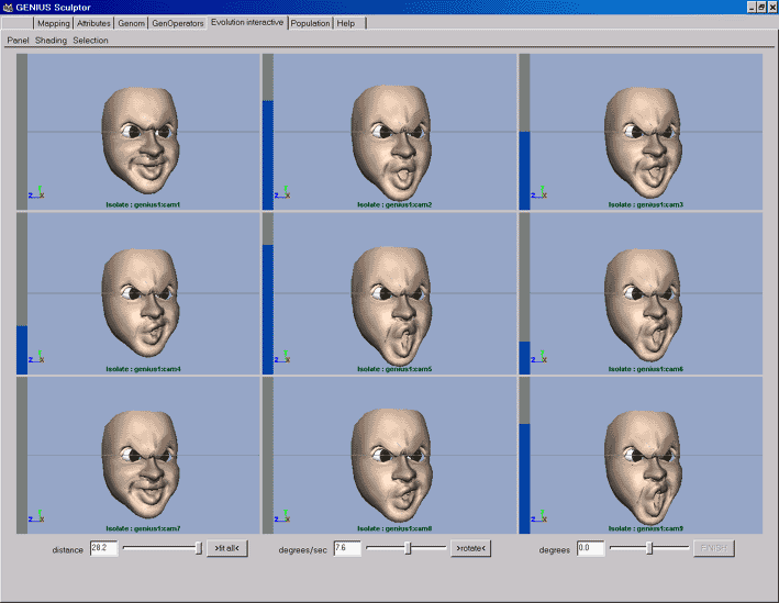 Here you can see the GENIUS Sculptor Interface in action. See our webpage for more screenshots...